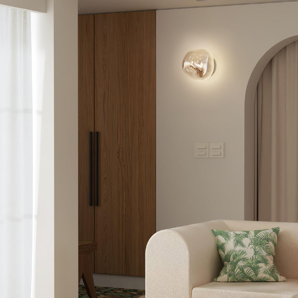 Auden Amber Glass Wall Lamp