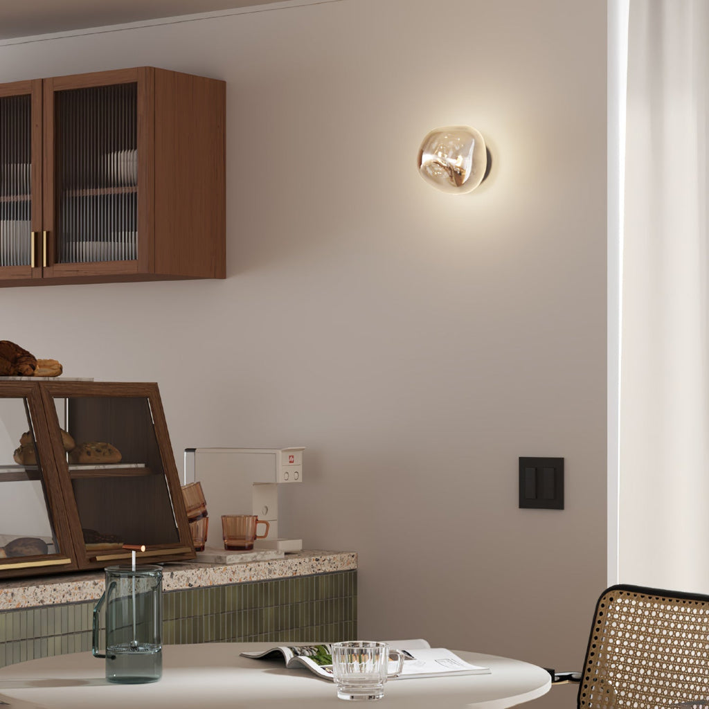 Auden Amber Glass Wall Lamp