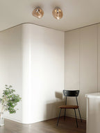 Auden Amber Glass Wall Lamp