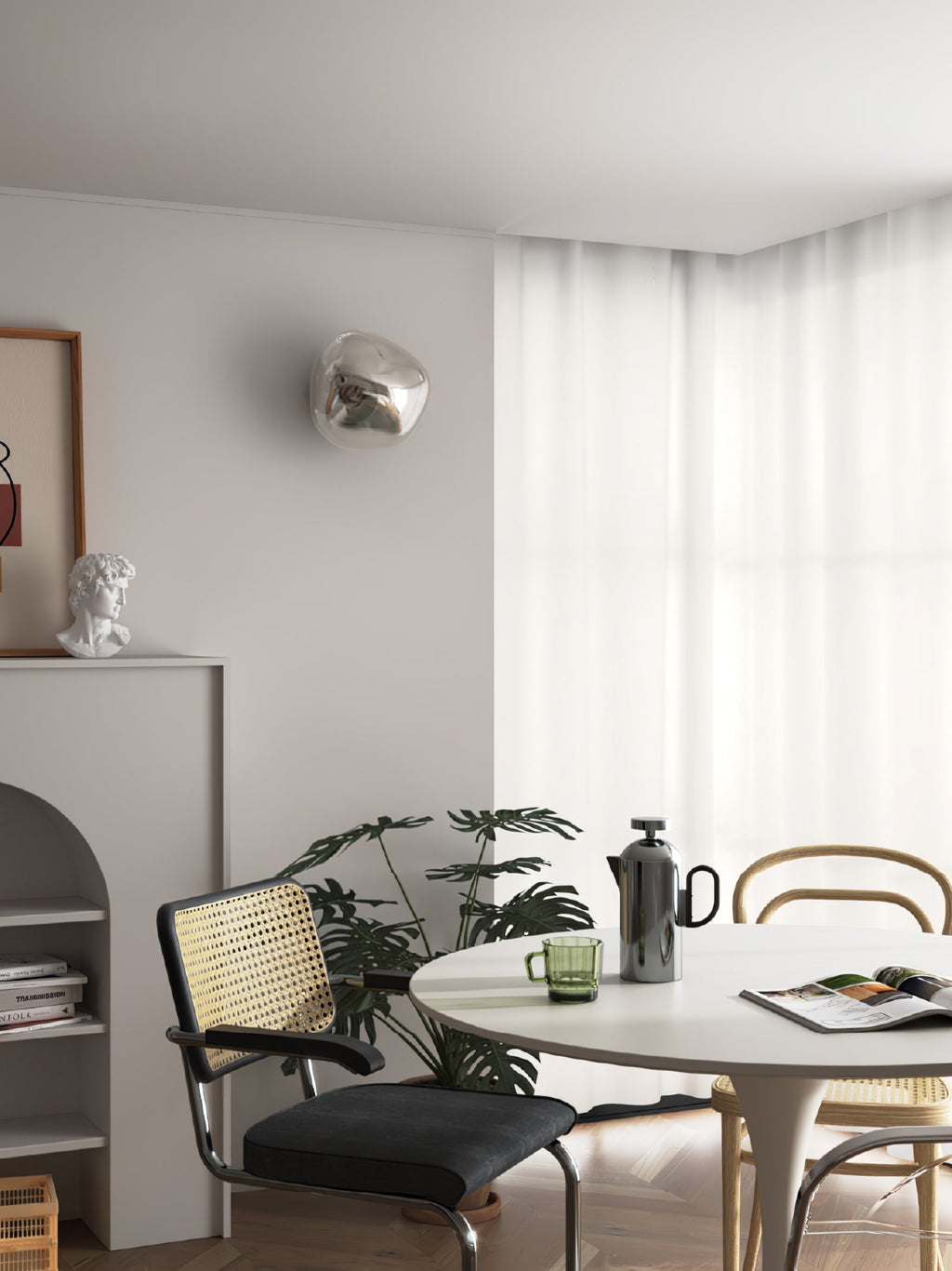 Auden Amber Glass Wall Lamp