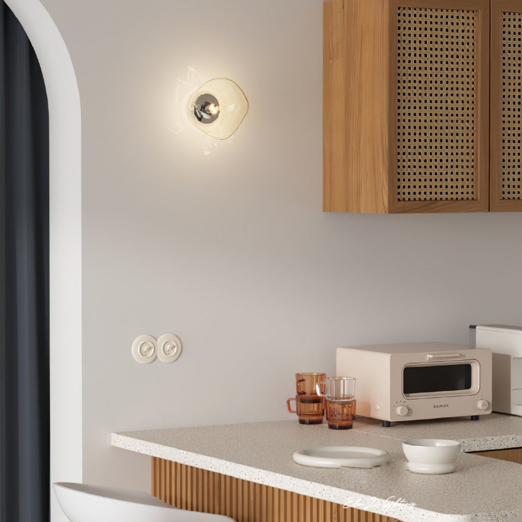 Auden Amber Glass Wall Lamp