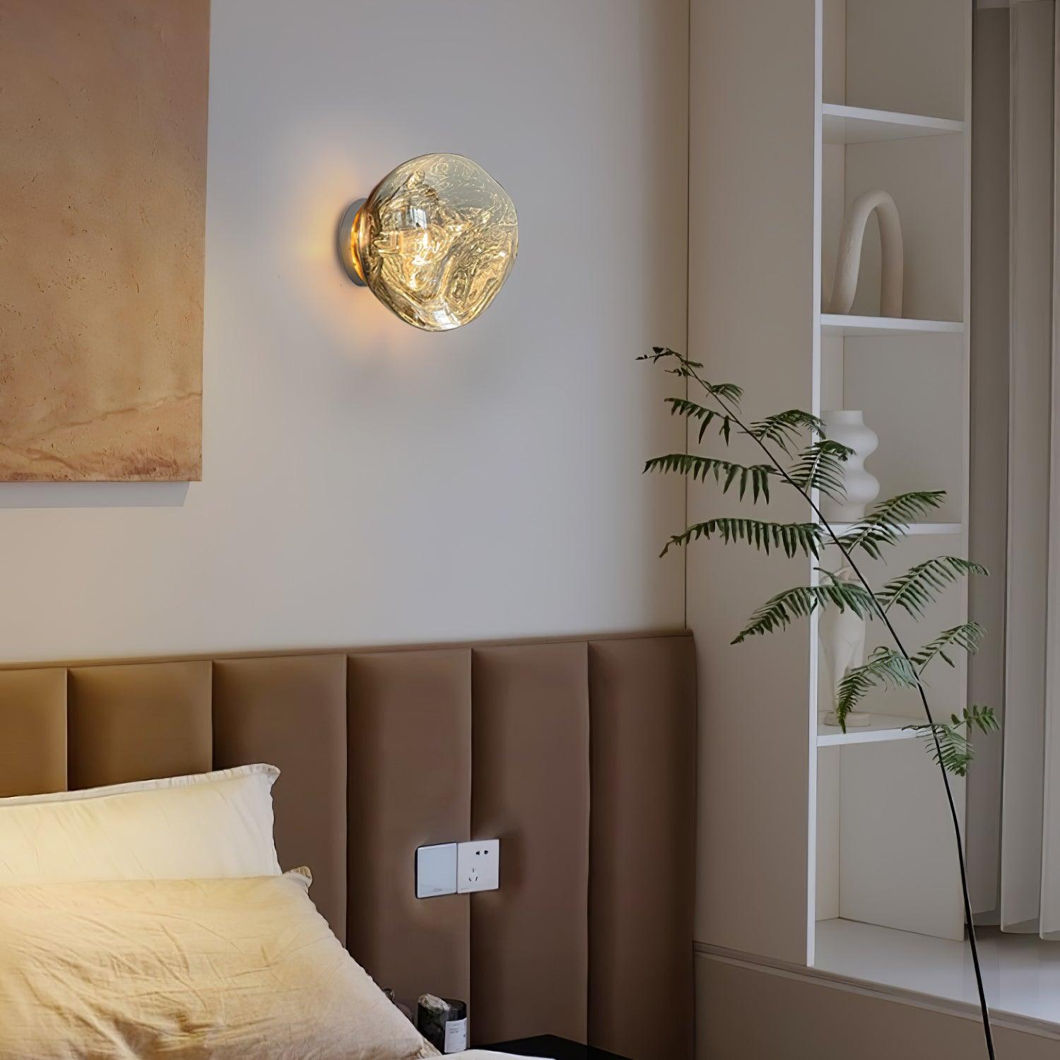 Auden Amber Glass Wall Lamp
