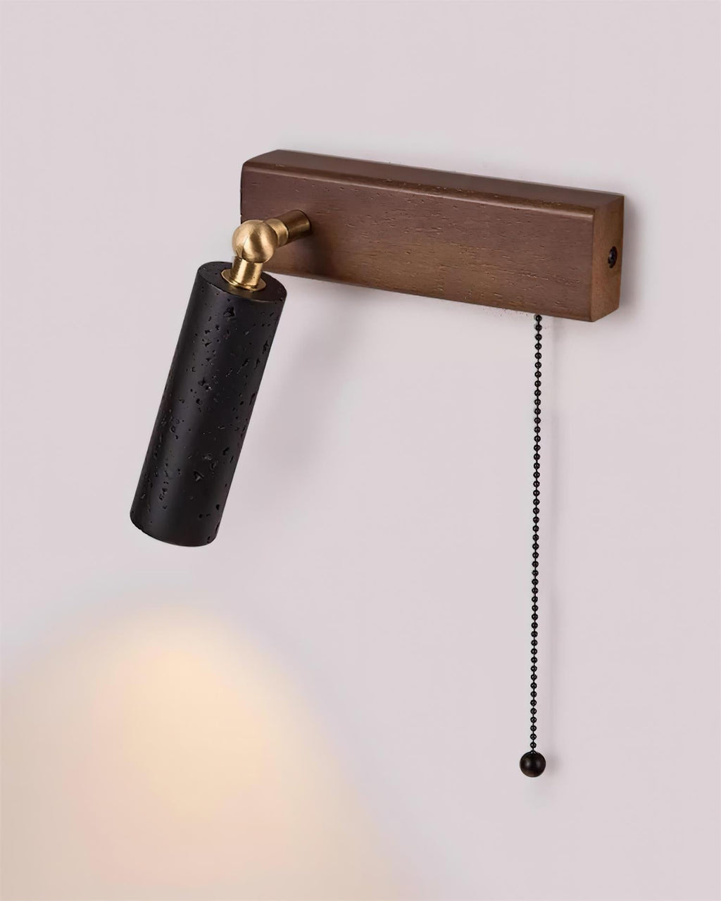 Ritta  Wall Lamp Black Travertine Spotlight