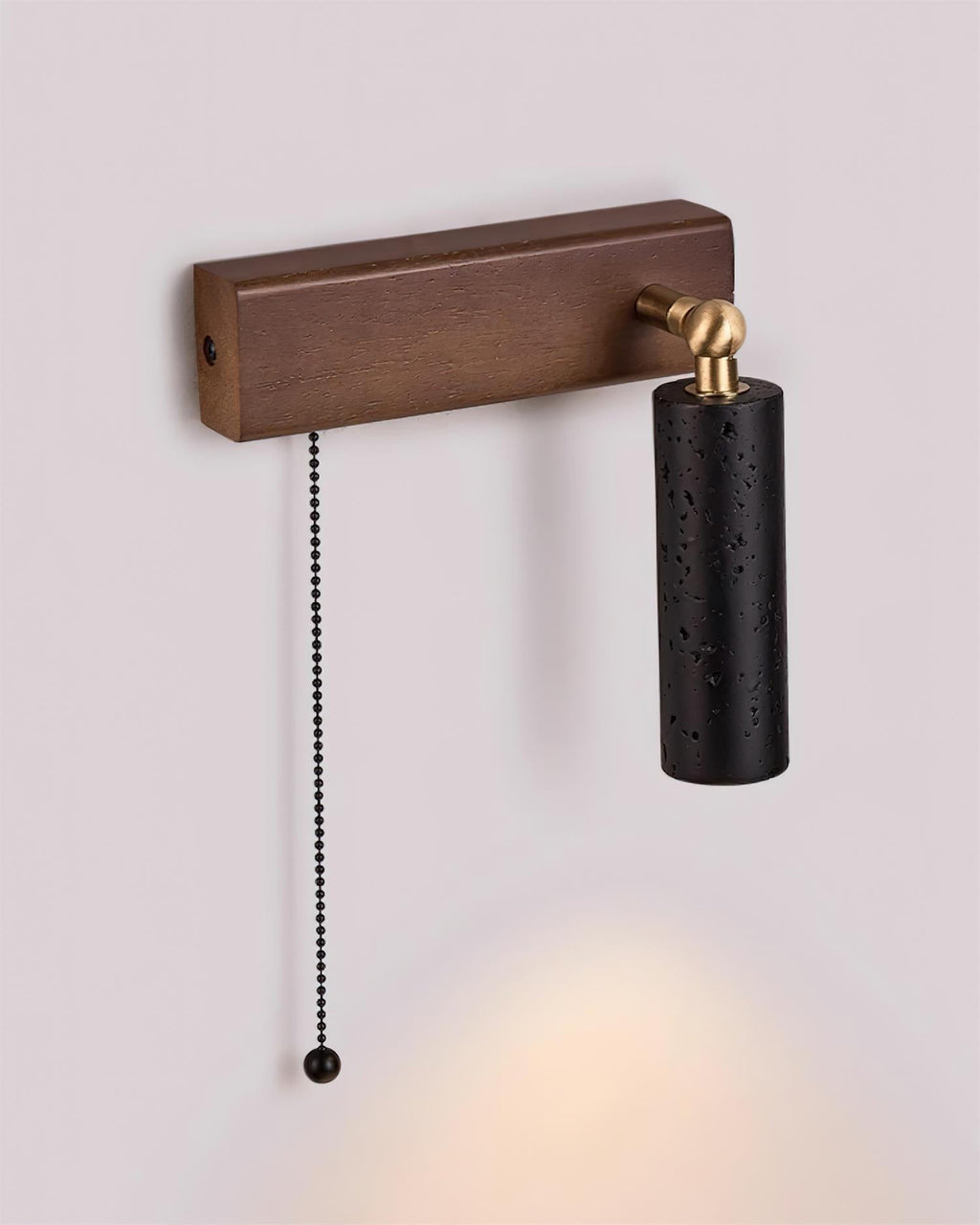 Ritta  Wall Lamp Black Travertine Spotlight