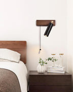 Ritta  Wall Lamp Black Travertine Spotlight