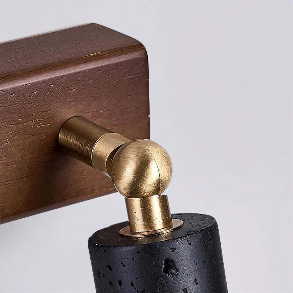 Ritta  Wall Lamp Black Travertine Spotlight