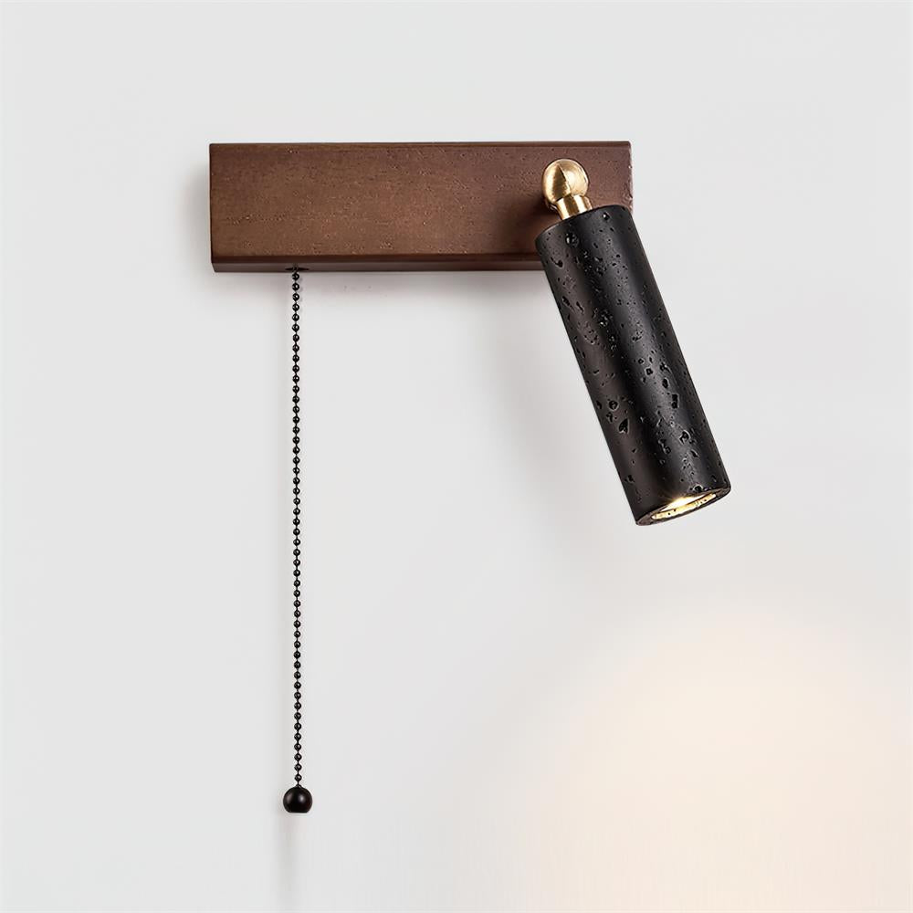 Ritta  Wall Lamp Black Travertine Spotlight