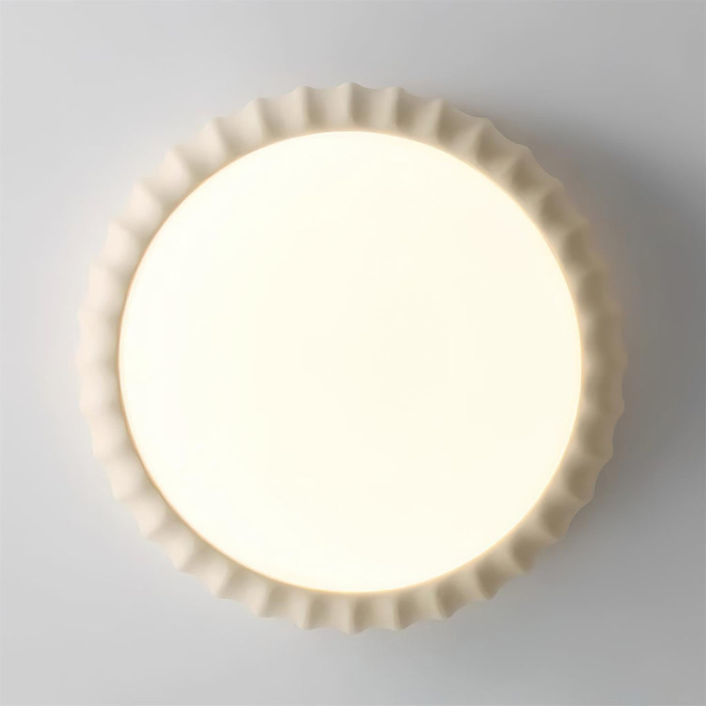 Ceiling Light Soft Green Resin Minimalist Flush Mount Modern