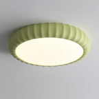 Ceiling Light Soft Green Resin Minimalist Flush Mount Modern
