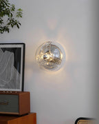 Wall Lamp Swirl Texture Clear Amber Smoke Gray Modern Accent
