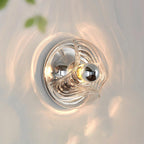 Wall Lamp Swirl Texture Clear Amber Smoke Gray Modern Accent