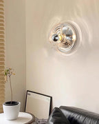Wall Lamp Swirl Texture Clear Amber Smoke Gray Modern Accent