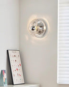 Wall Lamp Swirl Texture Clear Amber Smoke Gray Modern Accent