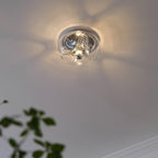 Wall Lamp Swirl Texture Clear Amber Smoke Gray Modern Accent