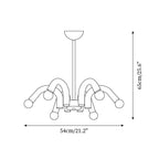 Fivelle Modern Cream Multi-Arm Chandelier