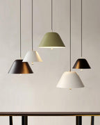 Pendant Lamp Modern Metal Shade in Green and White Minimalist