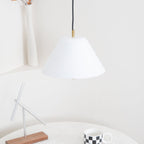 Pendant Lamp Modern Metal Shade in Green and White Minimalist