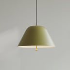 Pendant Lamp Modern Metal Shade in Green and White Minimalist