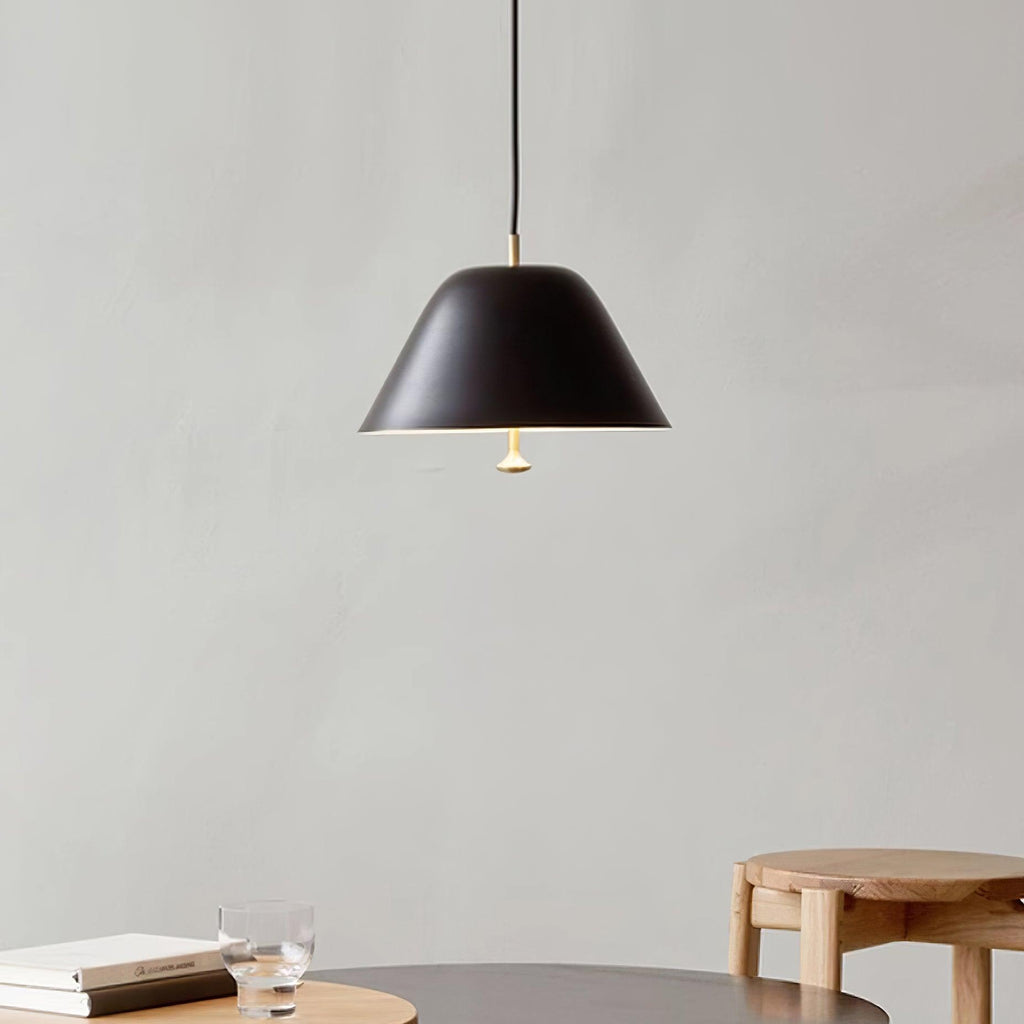 Pendant Lamp Modern Metal Shade in Green and White Minimalist