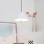 Pendant Lamp Modern Metal Shade in Green and White Minimalist