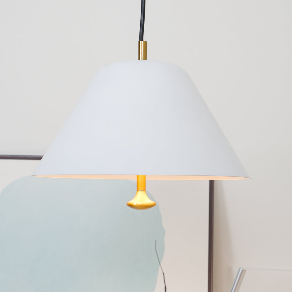 Pendant Lamp Modern Metal Shade in Green and White Minimalist