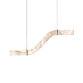 Liberty Chandelier Curved Alabaster Ribbon Silhouette