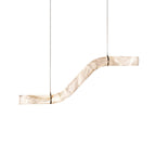 Liberty Chandelier Curved Alabaster Ribbon Silhouette