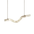 Liberty Chandelier Curved Alabaster Ribbon Silhouette