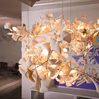 Olivia Ceramic Gingko Leaf Chandelier   Organic Curves