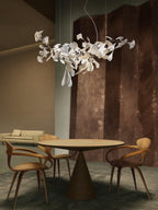 Olivia Ceramic Gingko Leaf Chandelier   Organic Curves