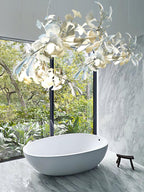 Olivia Ceramic Gingko Leaf Chandelier   Organic Curves