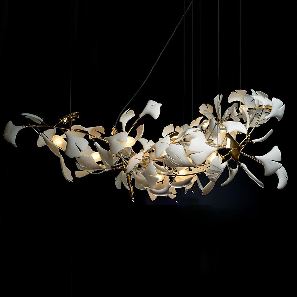 Olivia Ceramic Gingko Leaf Chandelier   Organic Curves