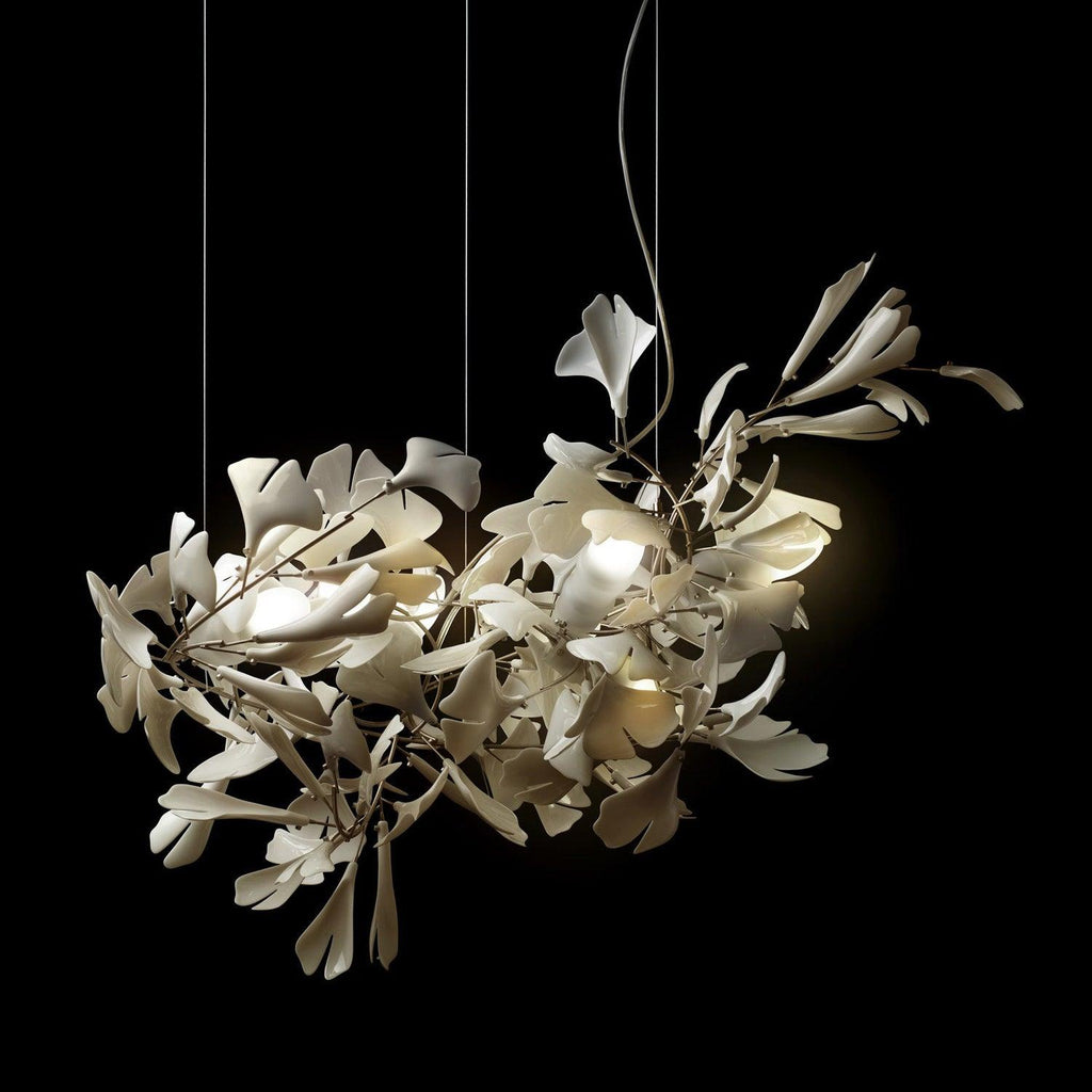 Olivia Ceramic Gingko Leaf Chandelier   Organic Curves