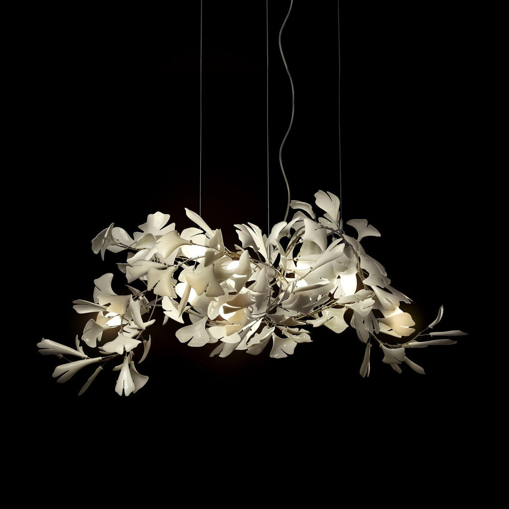 Olivia Ceramic Gingko Leaf Chandelier   Organic Curves