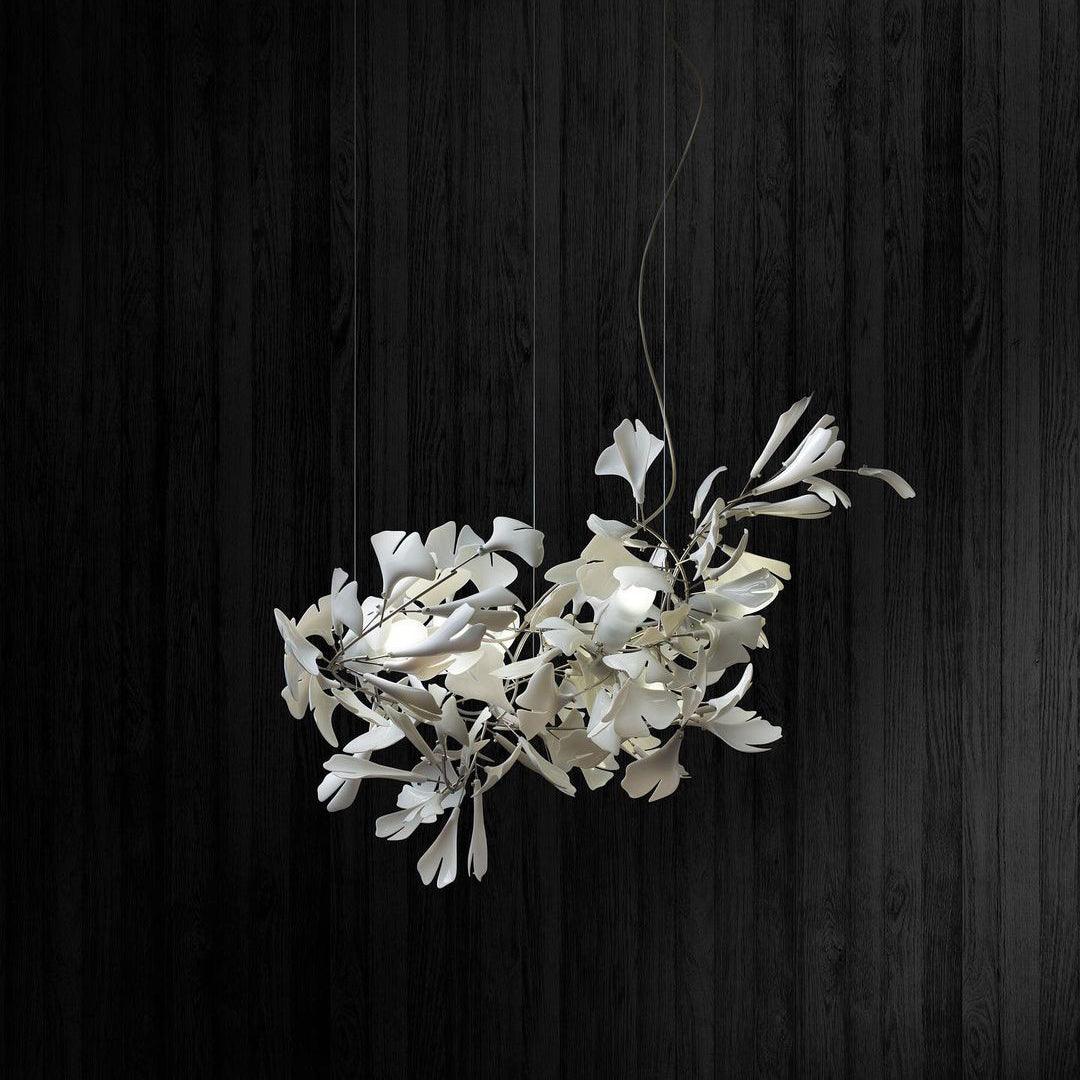 Olivia Ceramic Gingko Leaf Chandelier   Organic Curves