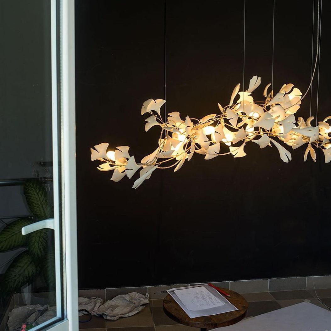 Olivia Ceramic Gingko Leaf Chandelier   Organic Curves