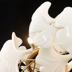 Olivia Ceramic Gingko Leaf Chandelier   Organic Curves