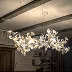 Olivia Ceramic Gingko Leaf Chandelier   Organic Curves