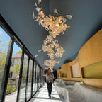 Olivia Ceramic Gingko Leaf Chandelier   Organic Curves