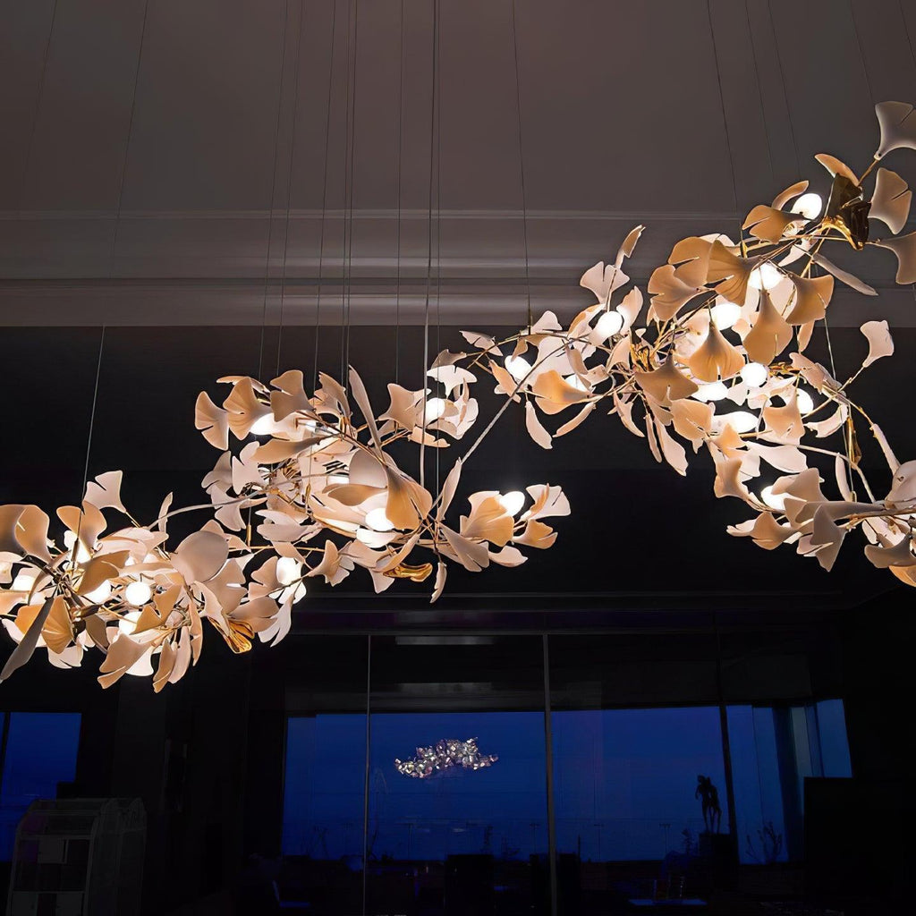 Olivia Ceramic Gingko Leaf Chandelier   Organic Curves