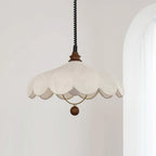 Pendant Lamp Petals with Pattern Vintage Floral French Elegance