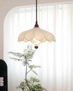 Pendant Lamp Petals with Pattern Vintage Floral French Elegance