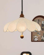Pendant Lamp Petals with Pattern Vintage Floral French Elegance