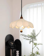 Pendant Lamp Petals with Pattern Vintage Floral French Elegance