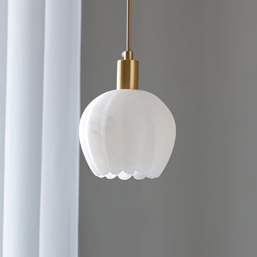 Ritta Pendant Light Flower-shaped  Alabaster