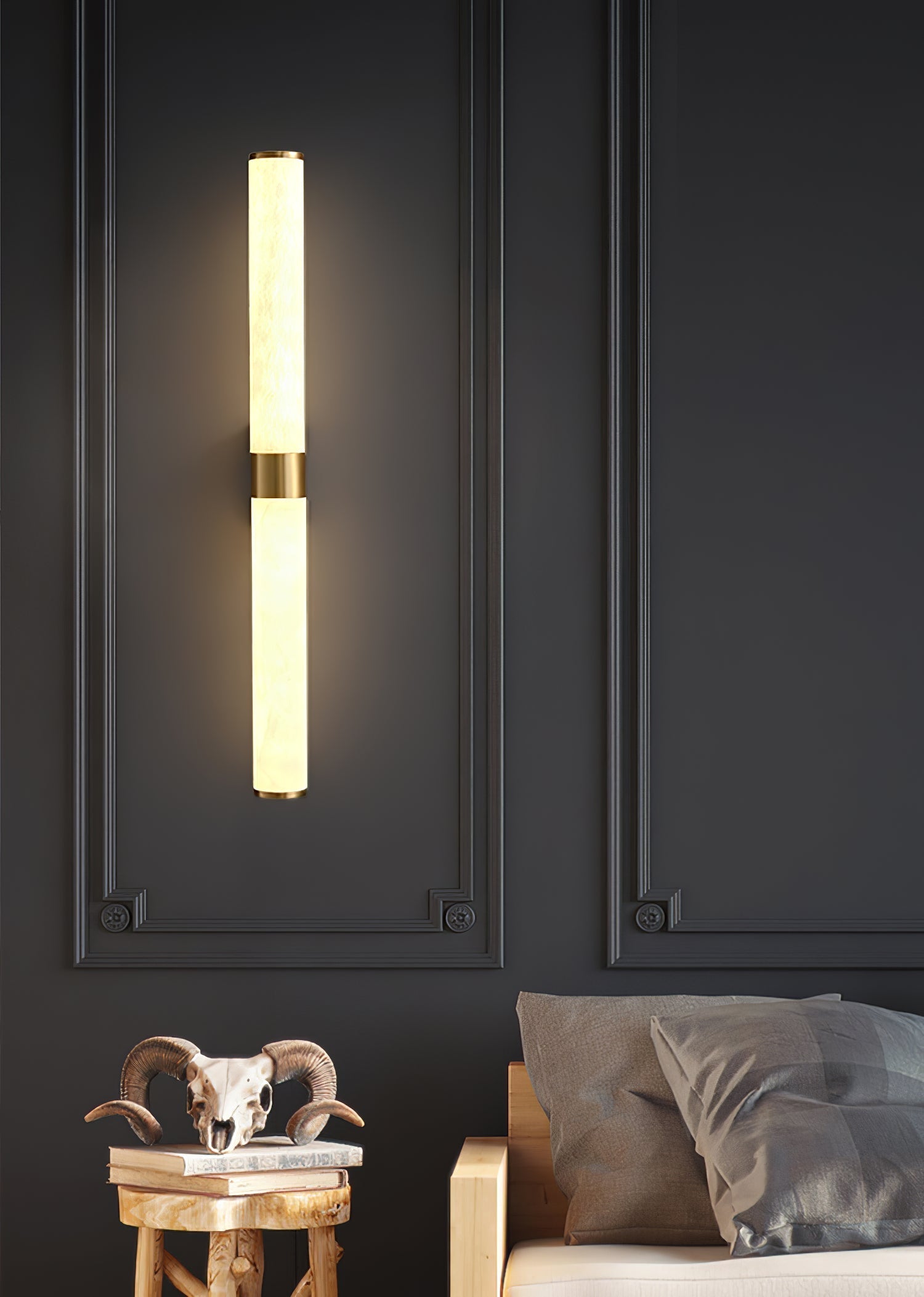 Olmirira Wall Light Minimalist in Alabaster - Kingsley Beaumont