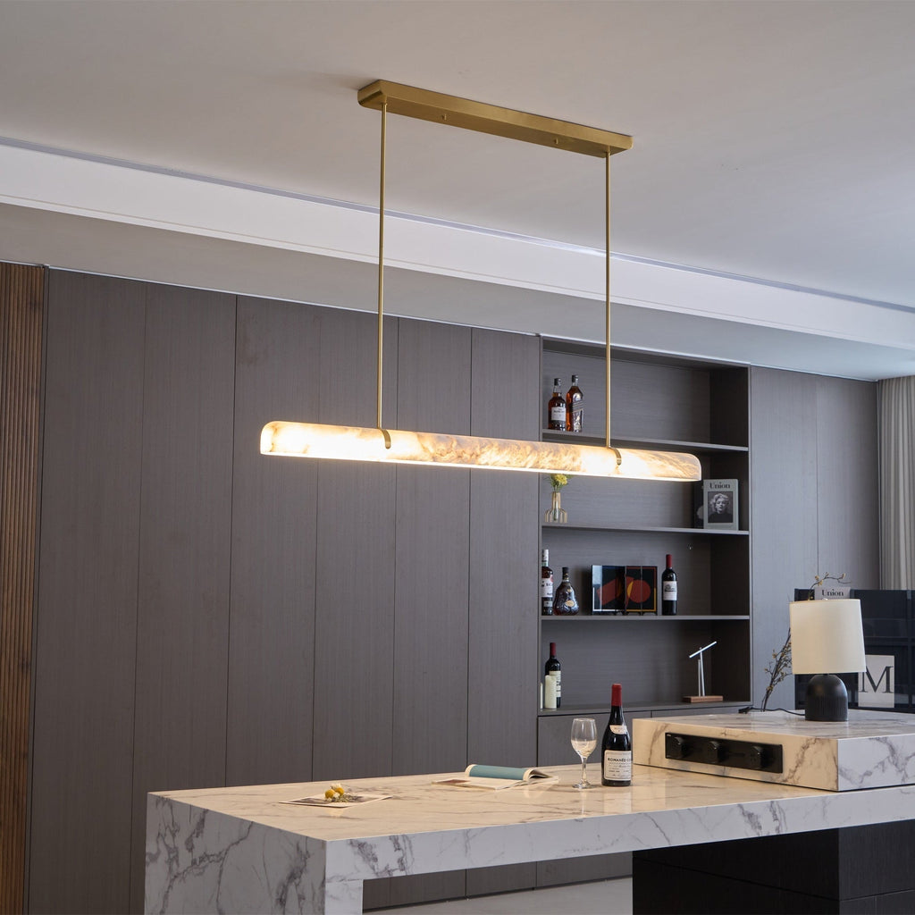 Ilraea Linear Alabaster Pendant Light