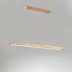 Imiror Minimalist Travertine Linear Pendant Light