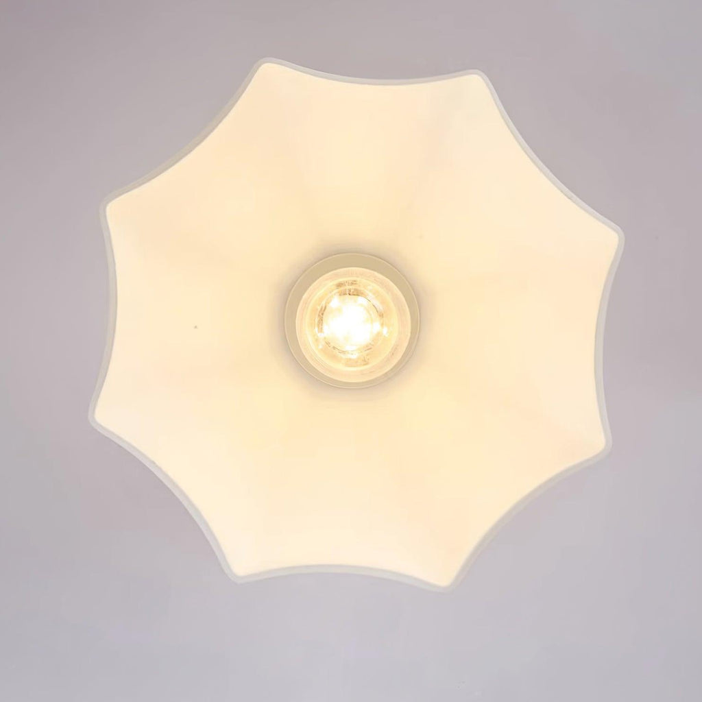 Avelin Brass Base and Opal Glass Flush Mount Ceiling Light