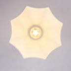 Avelin Brass Base and Opal Glass Flush Mount Ceiling Light